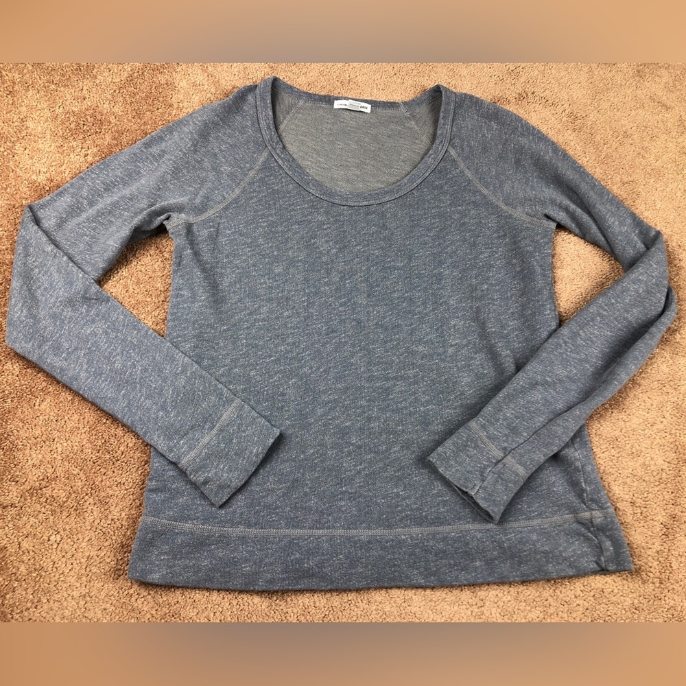Standard James Perse French Terry Slate Blue Long Sleeve Tee Size 2